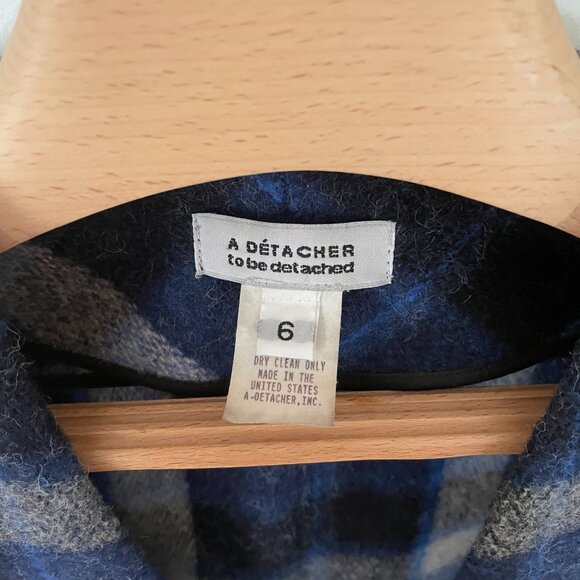 Plaid Wool Long Duster Vest - Picture 7 of 11